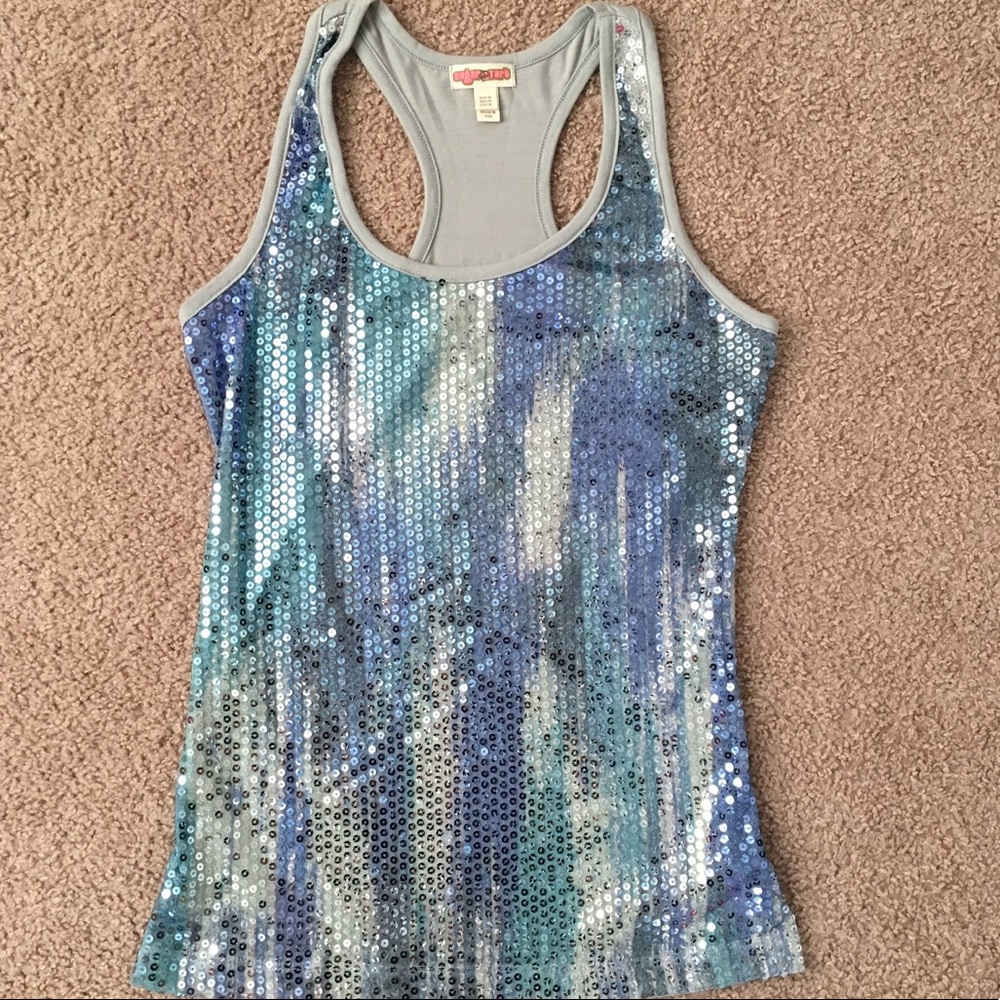 Sequin Racer Back Tank